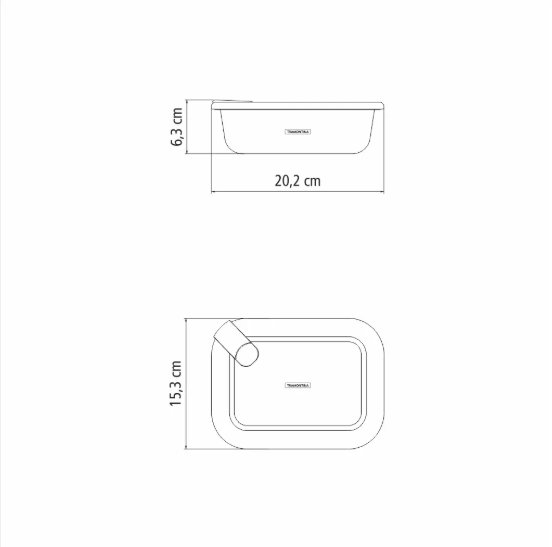 Tupper de vidrio rectangular | Tramontina Vittra con tapa hermética de silicona 1,05 L