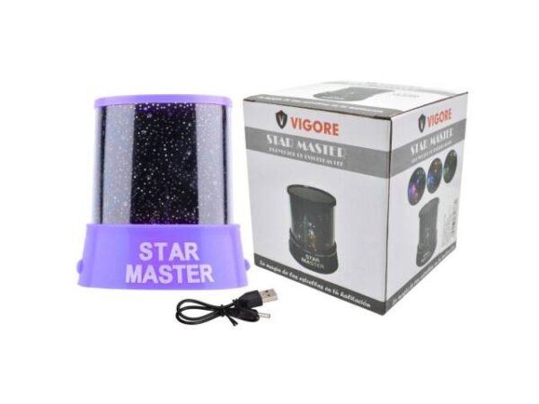 Lámpara led veladora proyector de estrellas