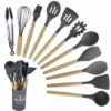 Set de menage de silicona y madera 12pcs | doce piezas