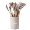 Set de menage de silicona y madera 12pcs | doce piezas