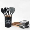 Set de menage de silicona y madera 12pcs | doce piezas