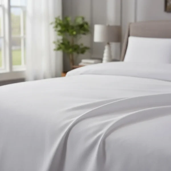 Juego de sabanas Queen size blancas y lisas 100% algodon 3800 Hilos
